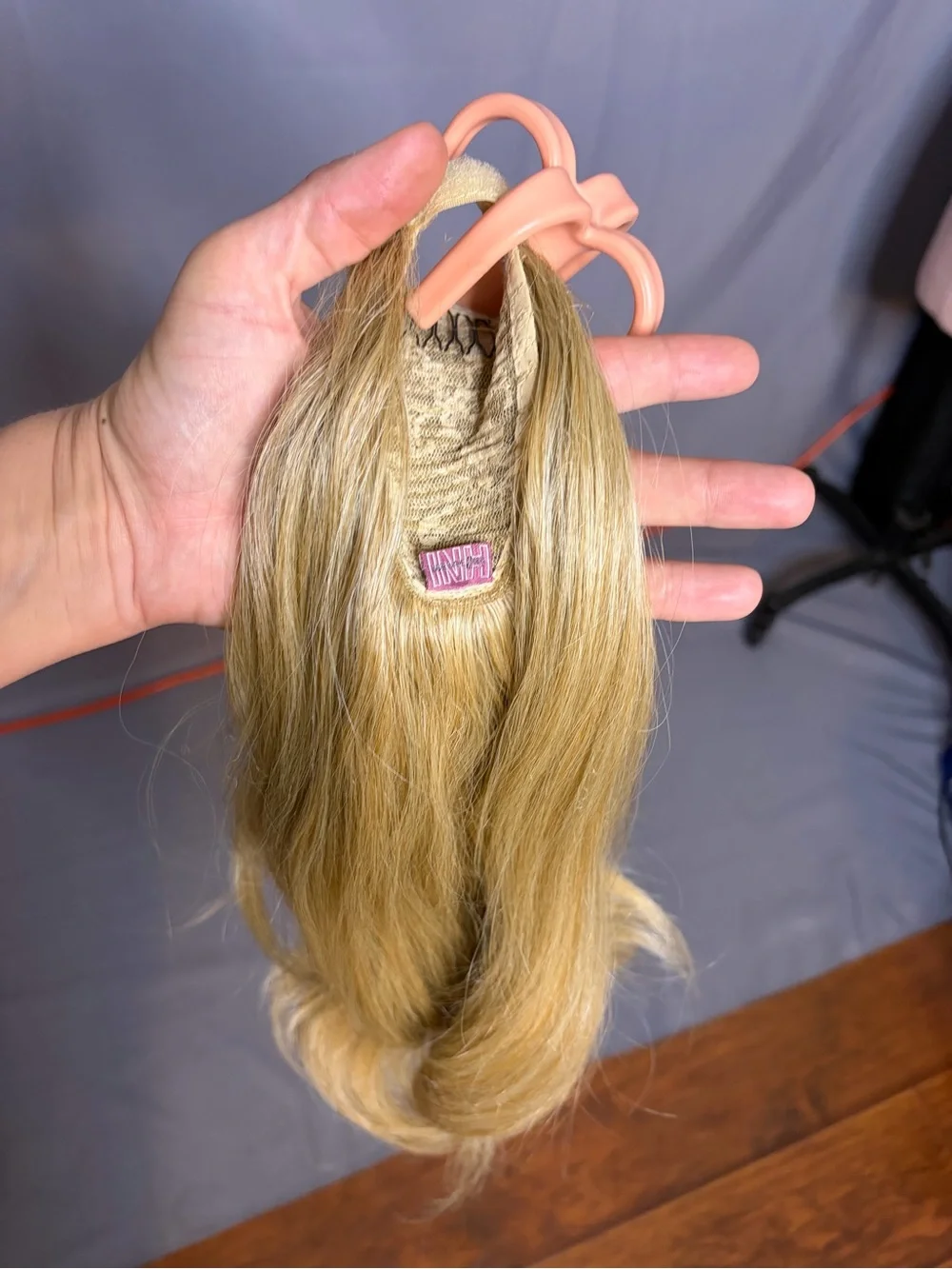 Honey Blonde Clip-In Ponytail Hair Extension - with Wrap around hair wrap.
